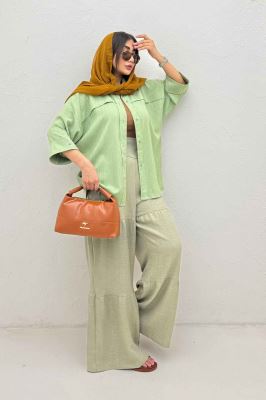 مانتو کریشه یراقدار مچ پاکتی 