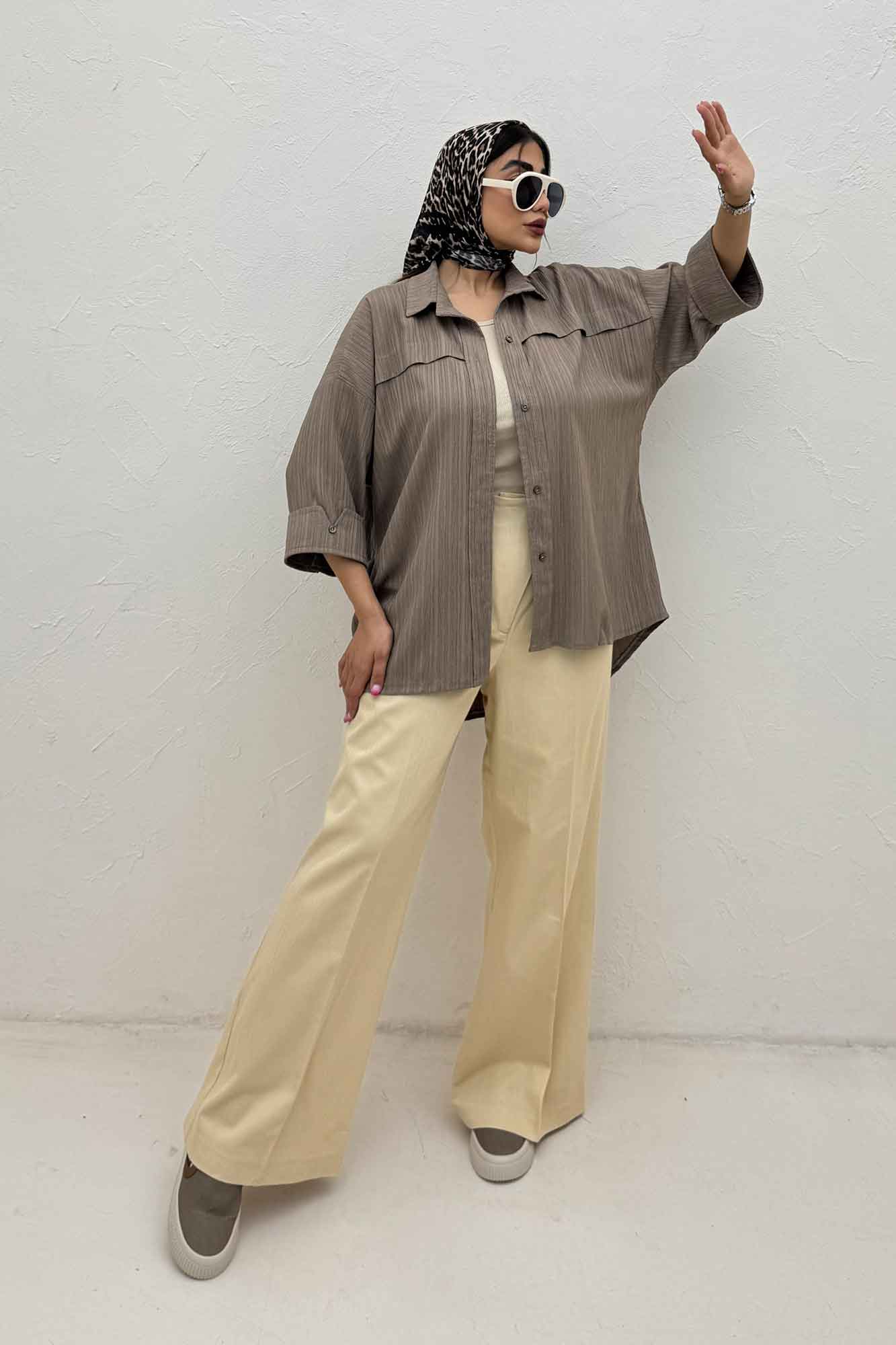 مانتو کریشه یراقدار مچ پاکتی 