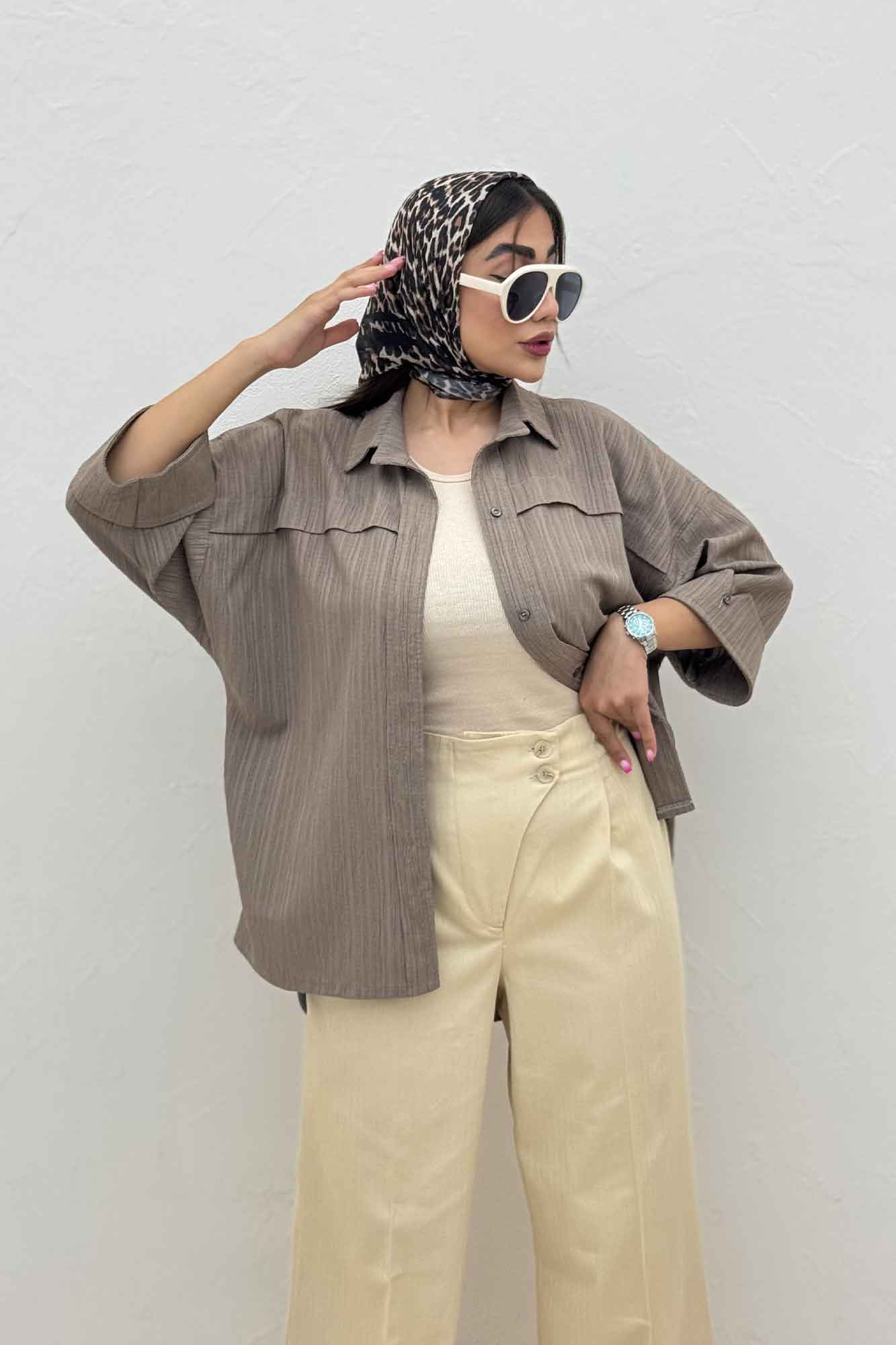 مانتو کریشه یراقدار مچ پاکتی 