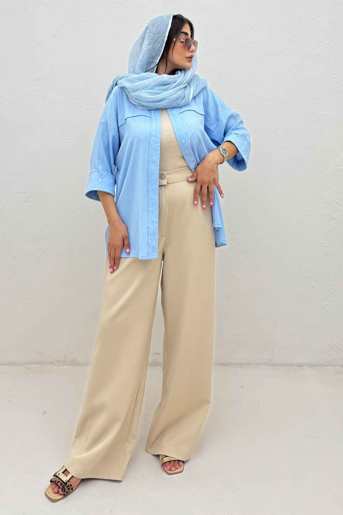 مانتو کریشه یراقدار مچ پاکتی 