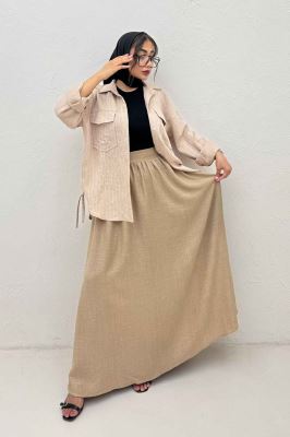 مانتو دو جیب parry راه راه بغل بند