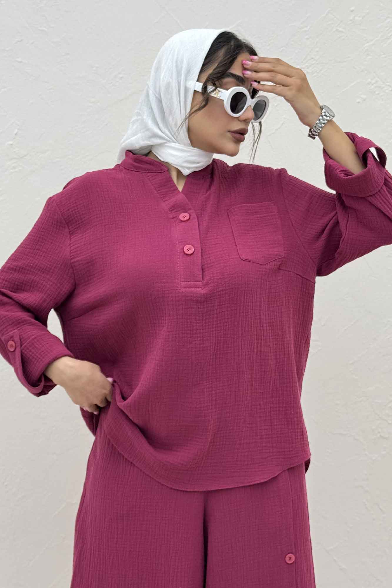 ست بلوز و شلوار دبل فیس آرسین