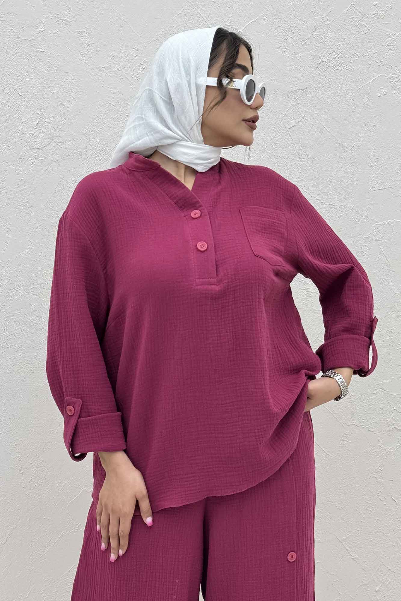 ست بلوز و شلوار دبل فیس آرسین