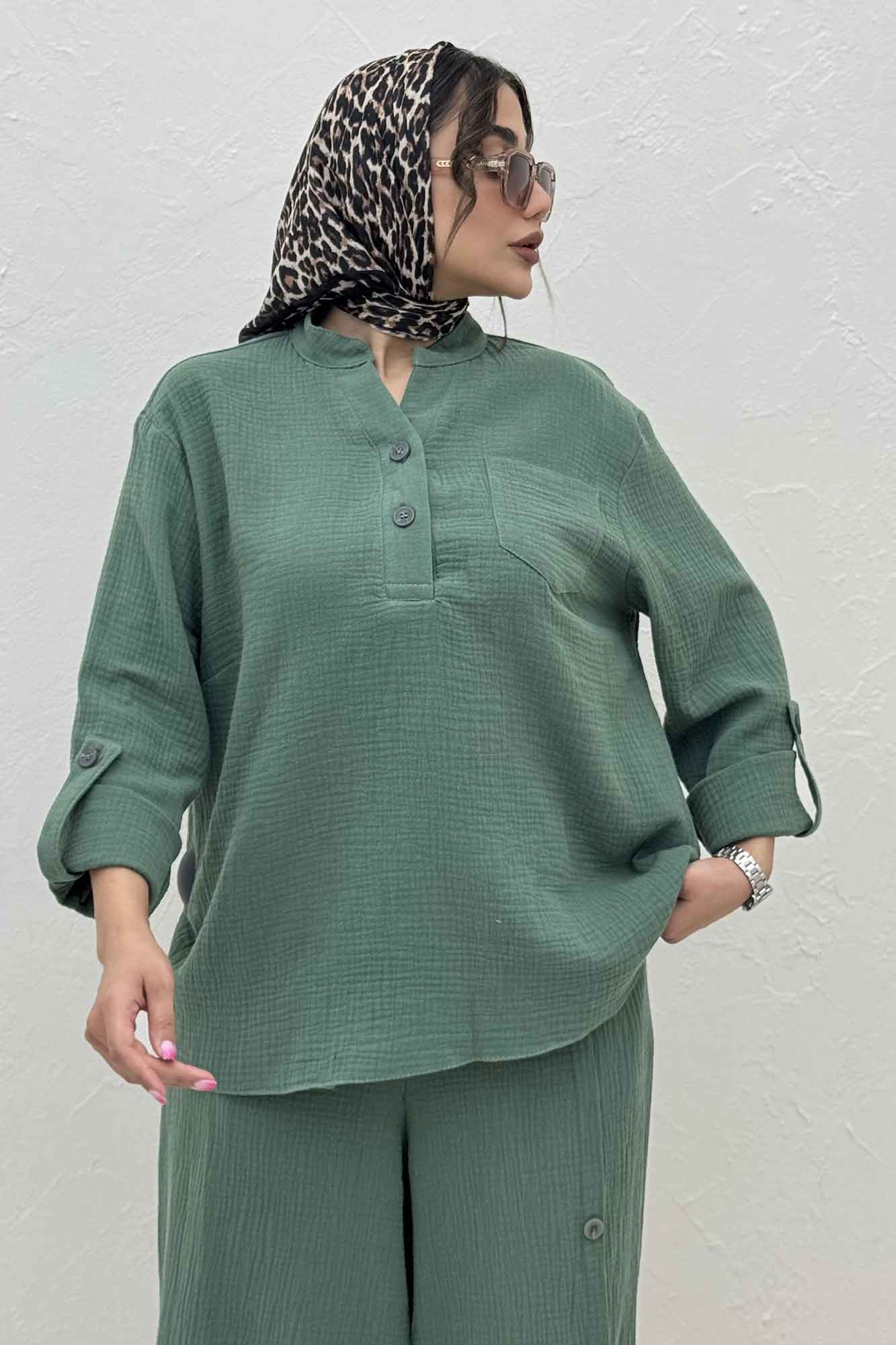 ست بلوز و شلوار دبل فیس آرسین