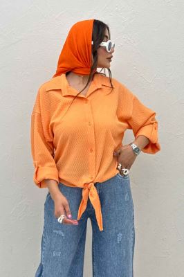 شومیز گره ای پفکی تیلو