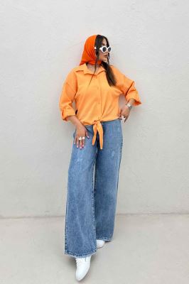 شومیز گره ای پفکی تیلو