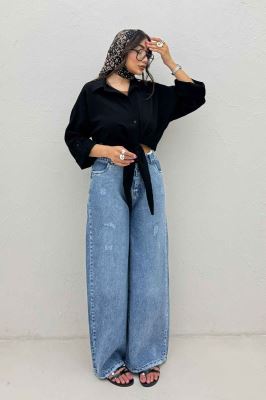 شومیز گره ای پفکی تیلو