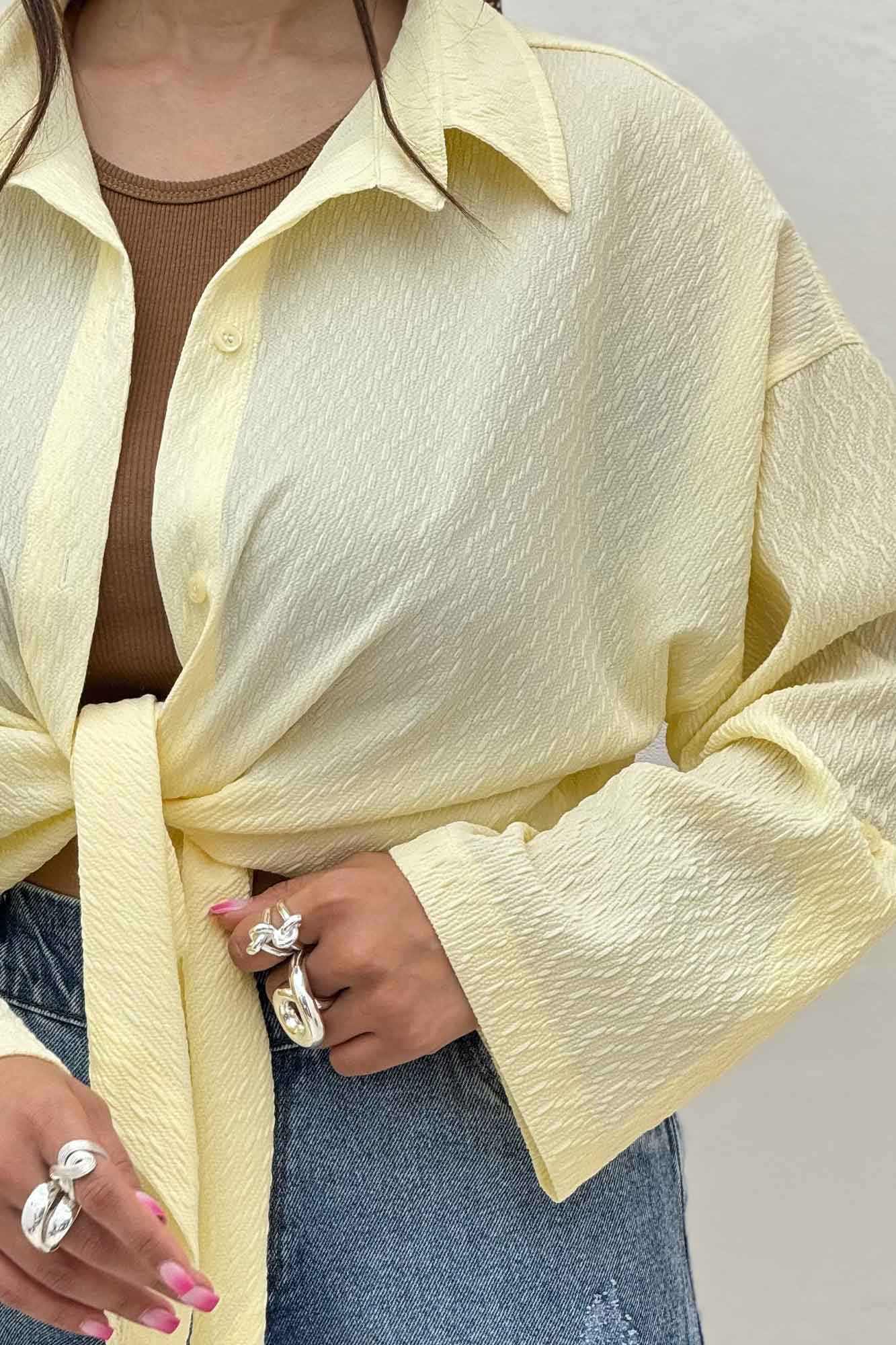 شومیز گره ای پفکی تیلو