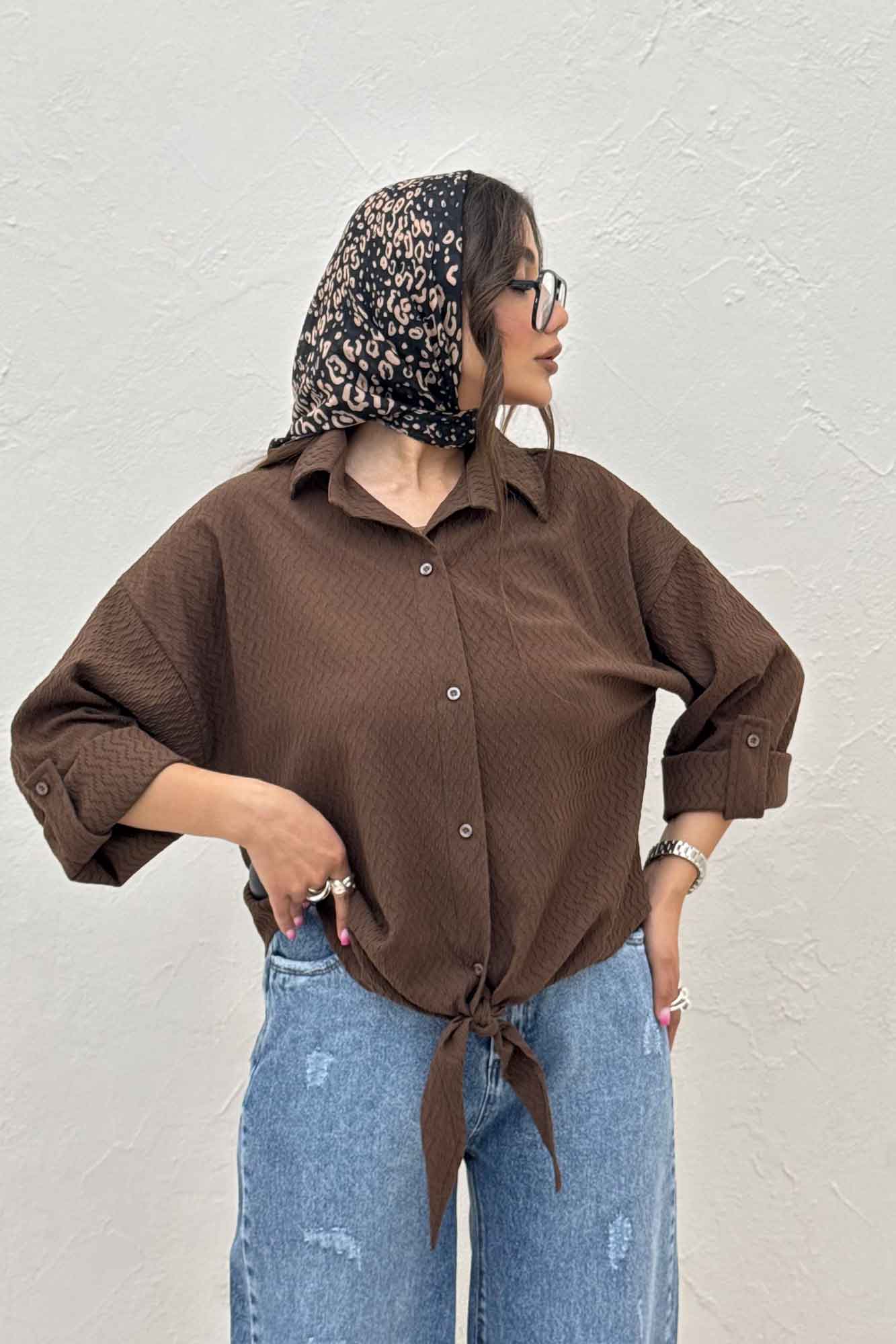 شومیز گره ای پفکی تیلو