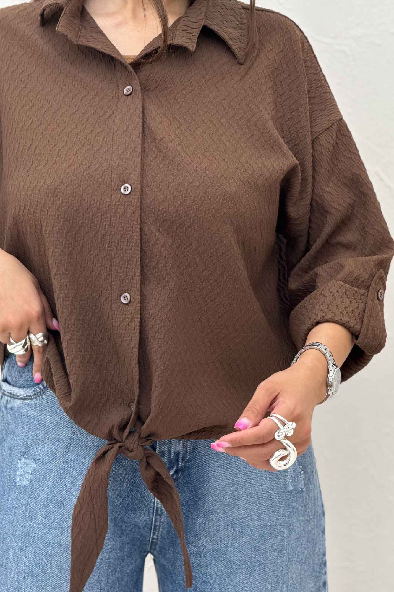 شومیز گره ای پفکی تیلو