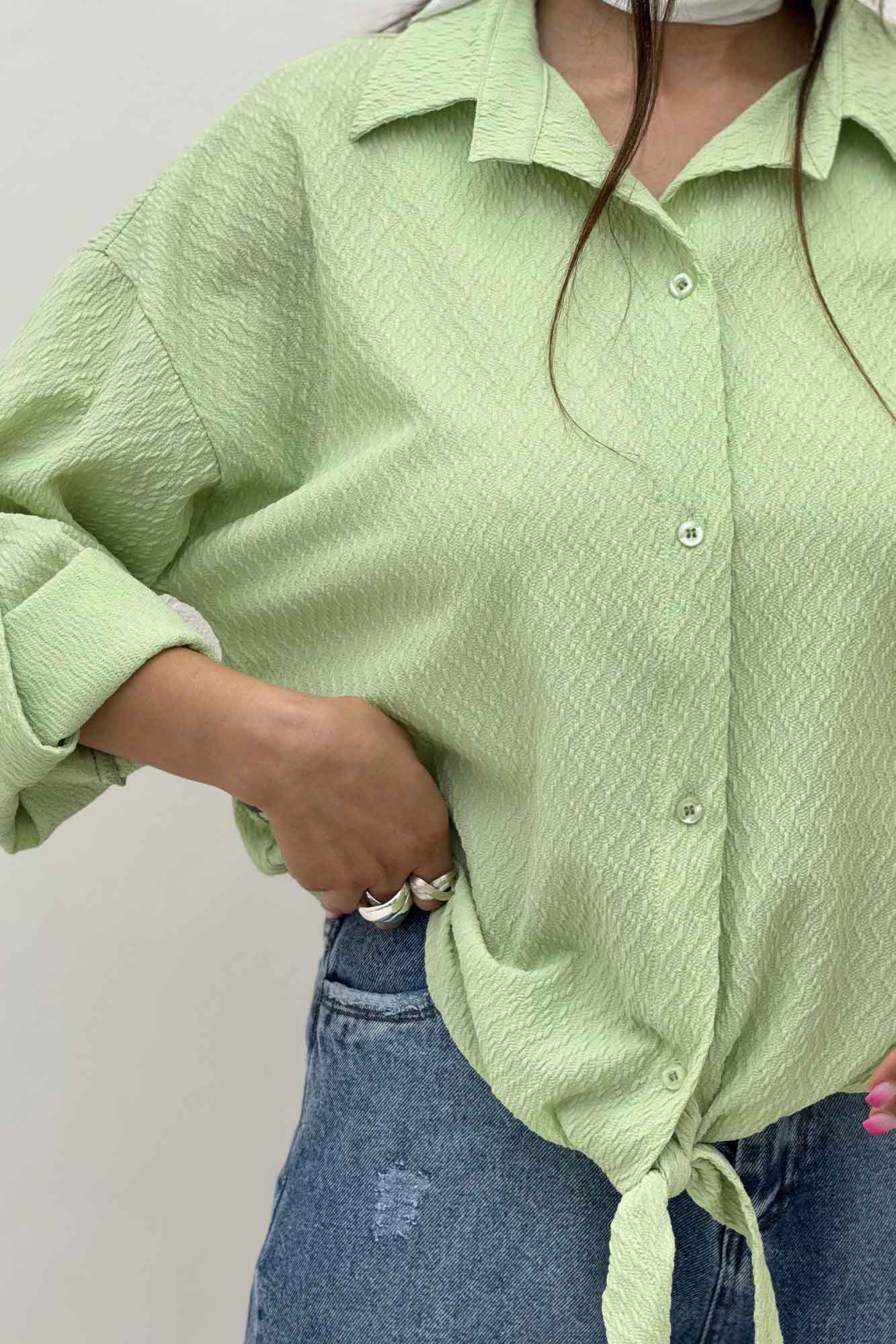 شومیز گره ای پفکی تیلو