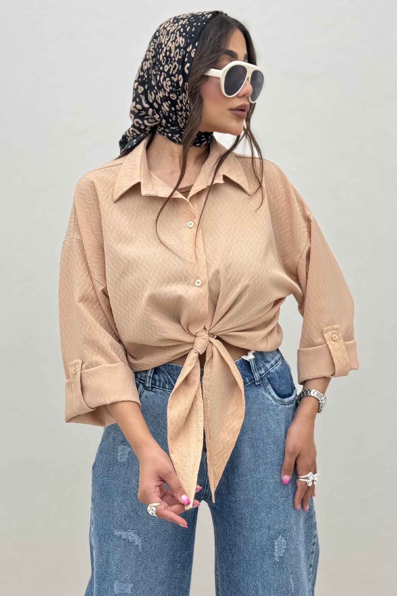 شومیز گره ای پفکی تیلو