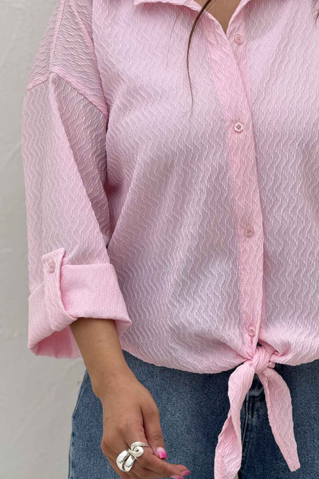 شومیز گره ای پفکی تیلو