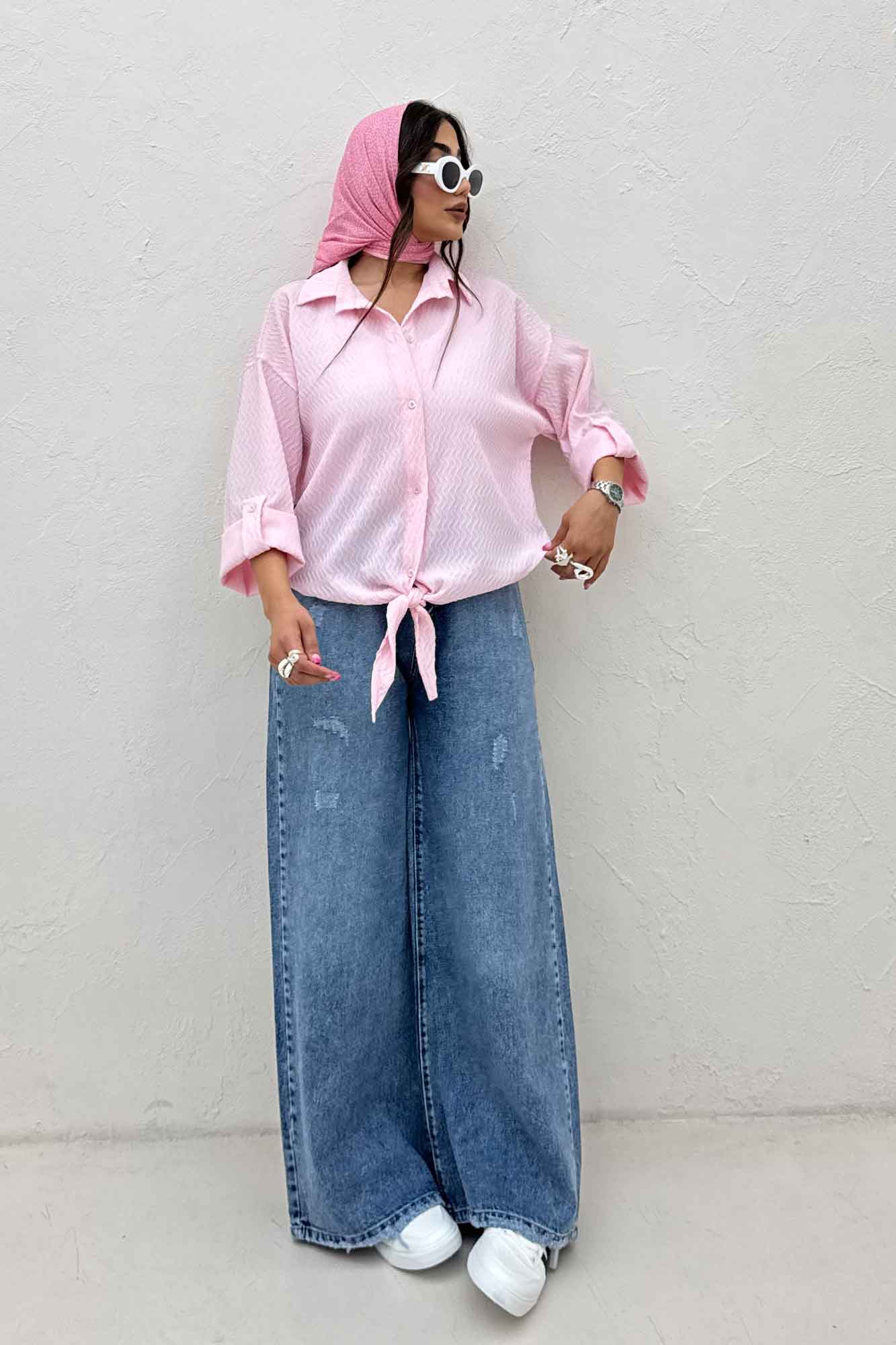 شومیز گره ای پفکی تیلو