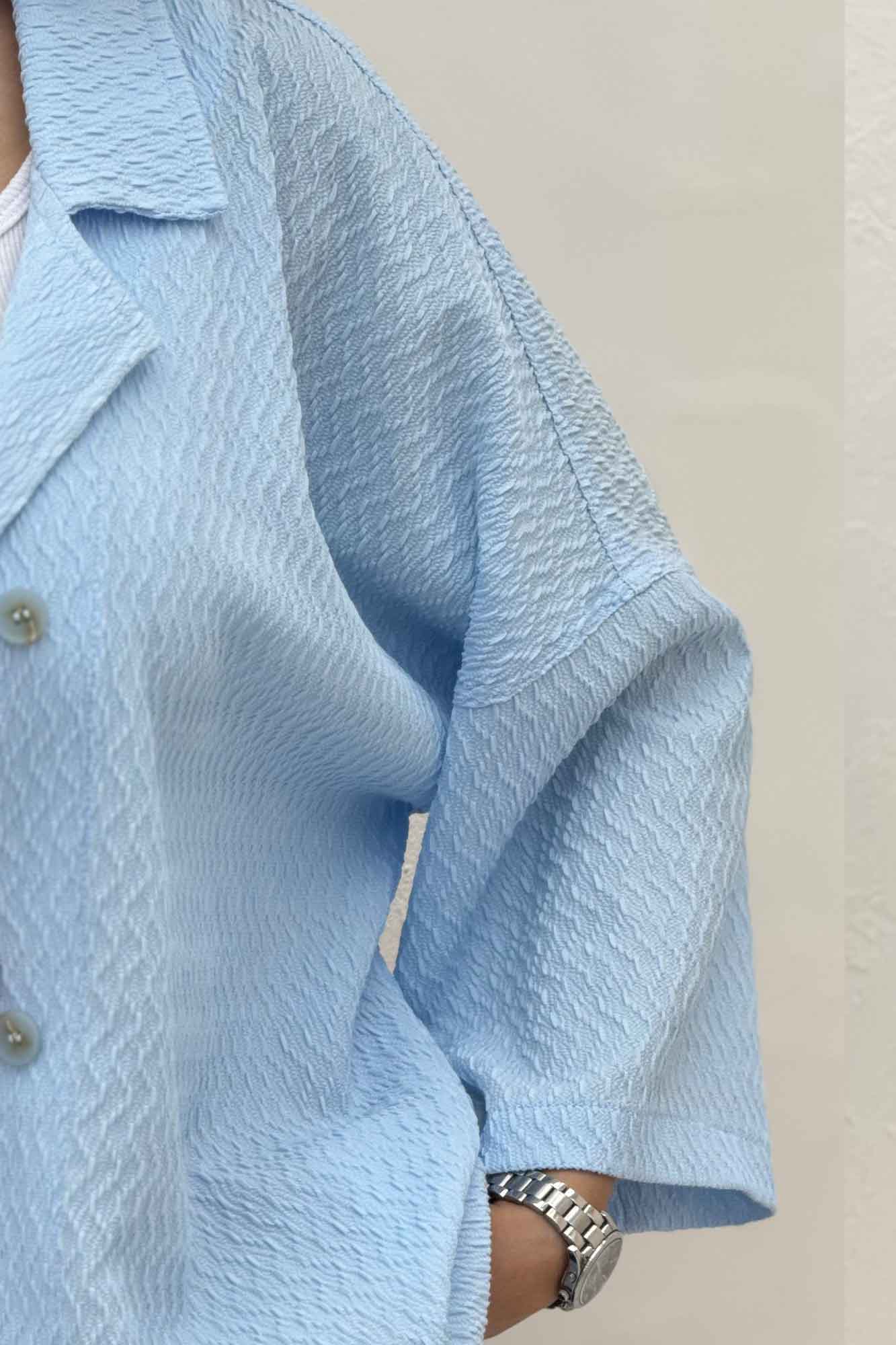 مانتو یقه شکاری آستین سه رب فالین