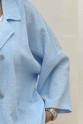 مانتو یقه شکاری آستین سه رب فالین