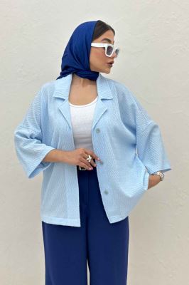 مانتو یقه شکاری آستین سه رب فالین