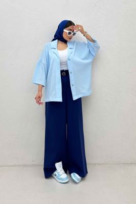 مانتو یقه شکاری آستین سه رب فالین