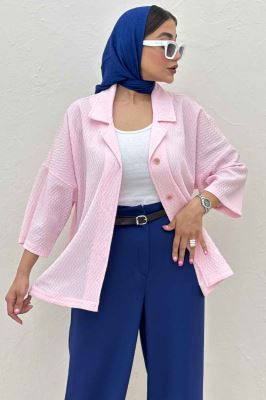 مانتو یقه شکاری آستین سه رب فالین