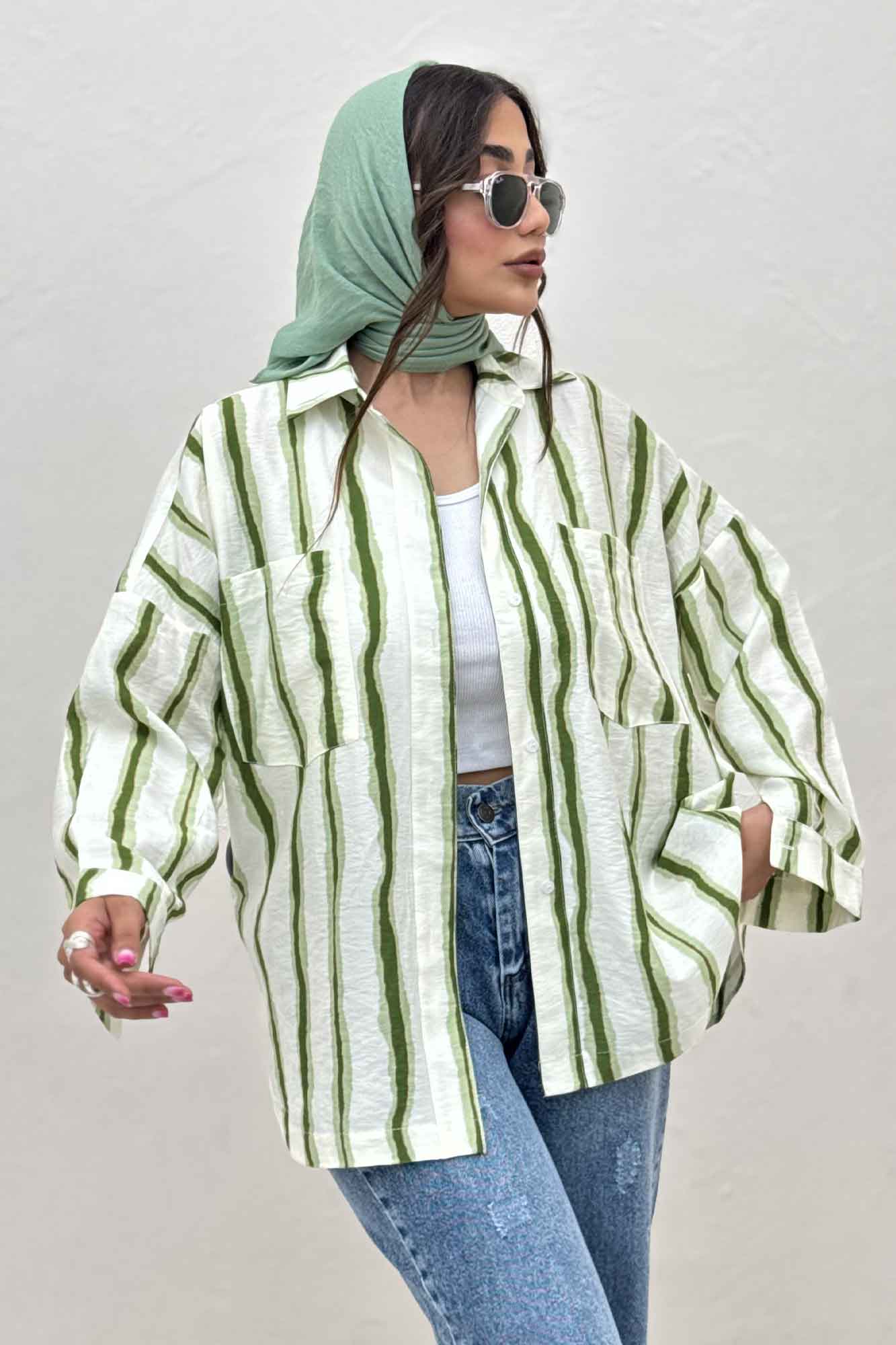 مانتو پری طرح دار بغل هلال 