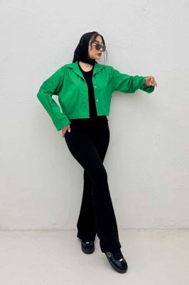 شومیز کراپ پری ساده تک جیب