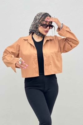 شومیز کراپ پری ساده تک جیب