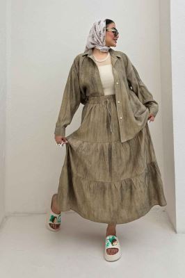 ست شومیز و دامن زارا پرینت آنیرو