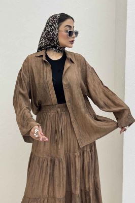 ست شومیز و دامن زارا پرینت آنیرو