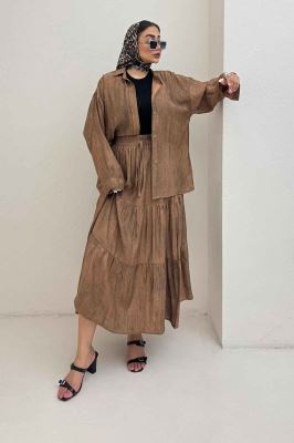 ست شومیز و دامن زارا پرینت آنیرو