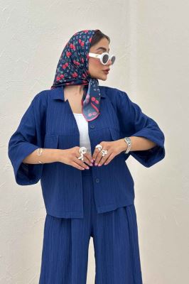 ست شومیز و شلوار کریشه LEON