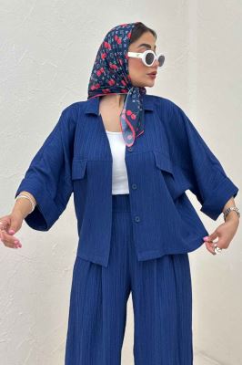 ست شومیز و شلوار کریشه LEON