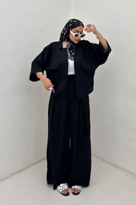 ست شومیز و شلوار کریشه LEON