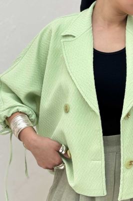 کت آستین خفاشی گت دار ماچا