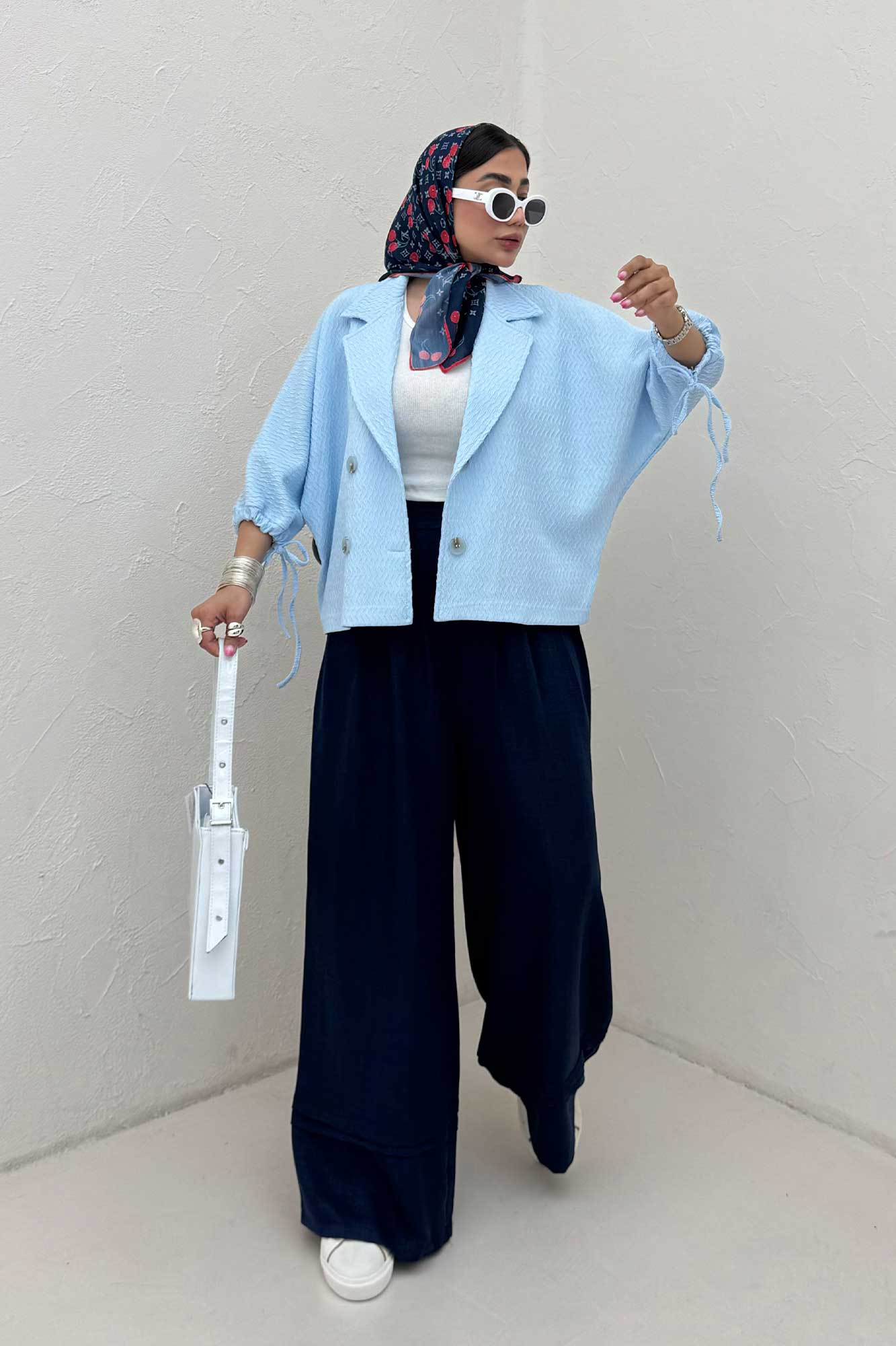 کت آستین خفاشی گت دار ماچا