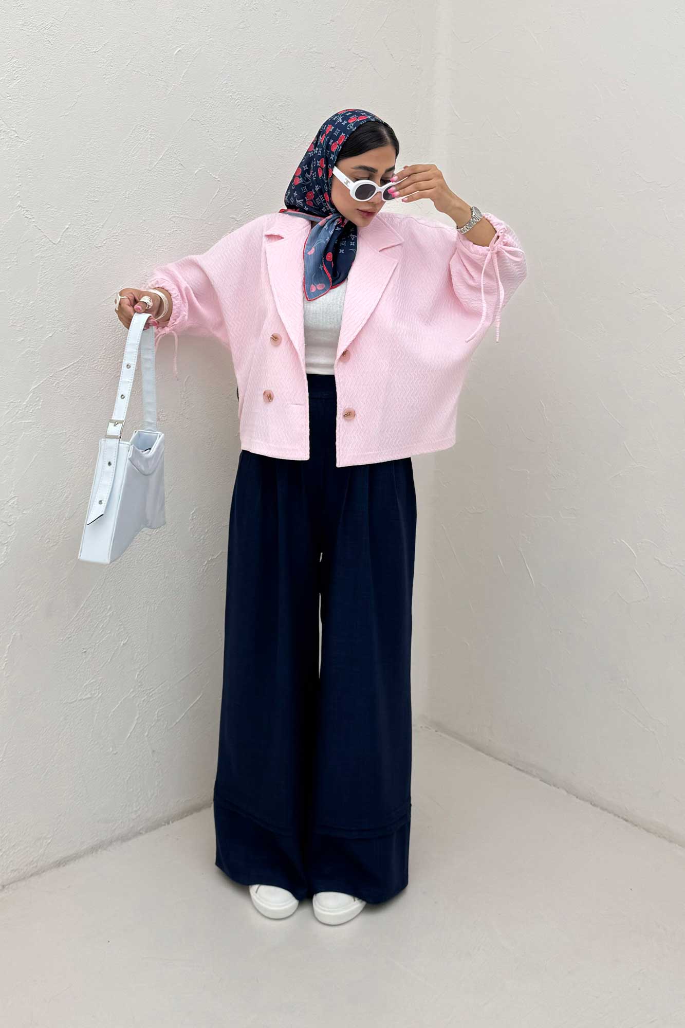 کت آستین خفاشی گت دار ماچا