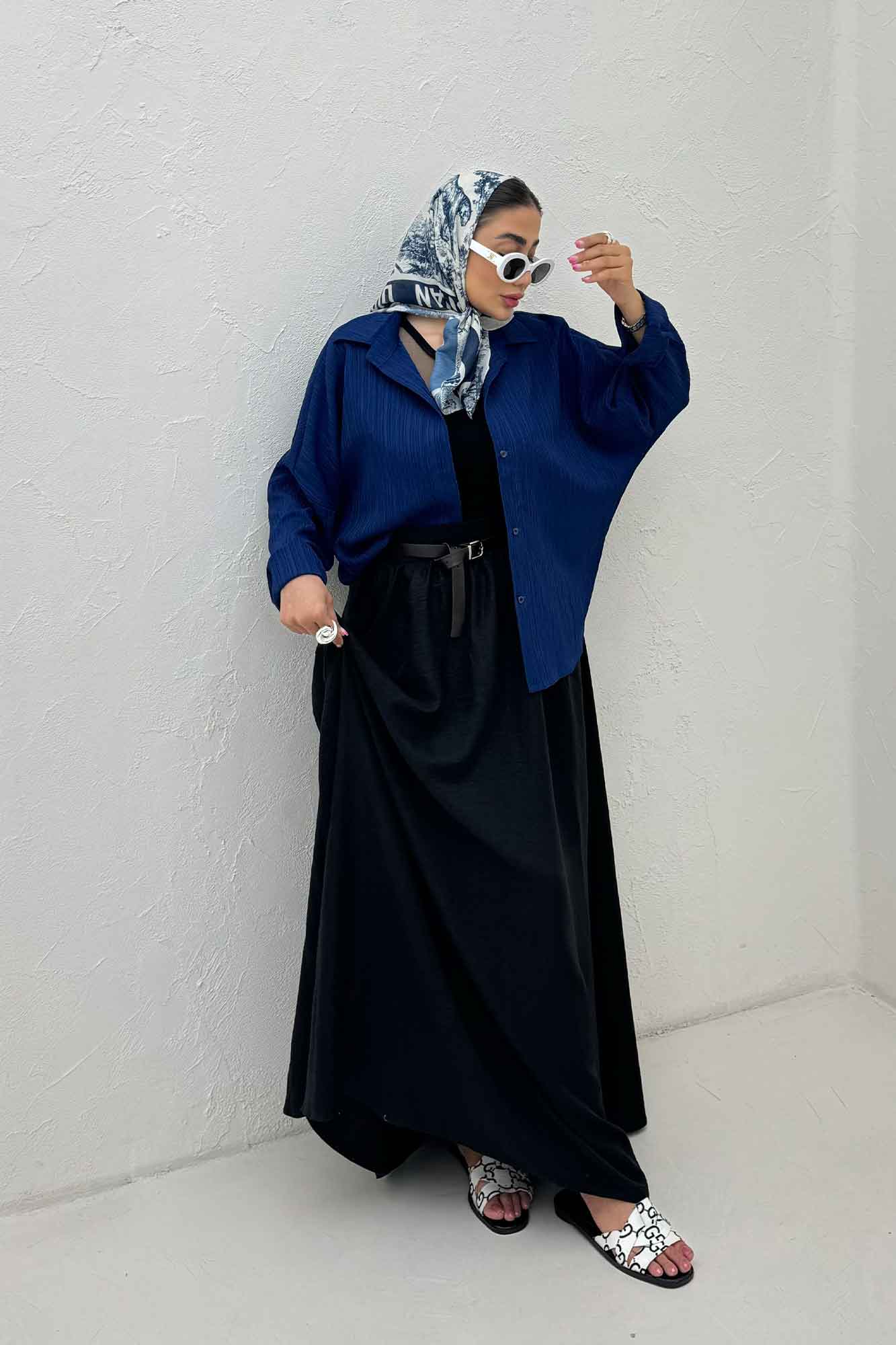 شومیز مانتویی کریشه پایین هلال