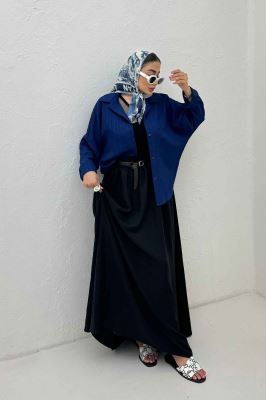 شومیز مانتویی کریشه پایین هلال