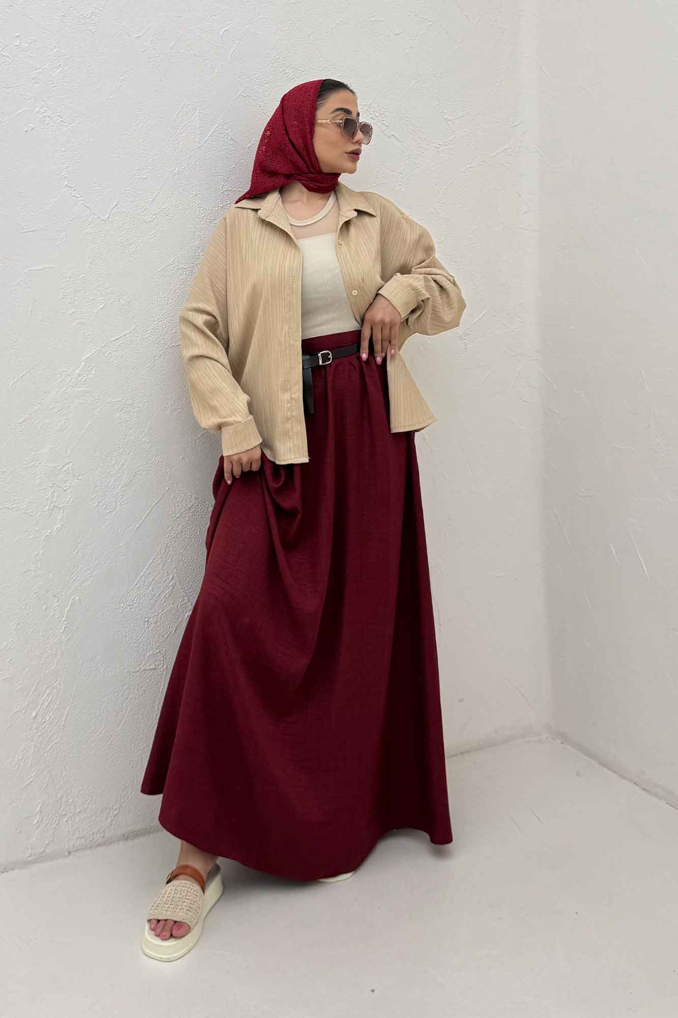 شومیز مانتویی کریشه پایین هلال