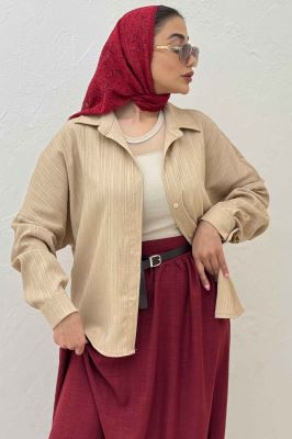 شومیز مانتویی کریشه پایین هلال