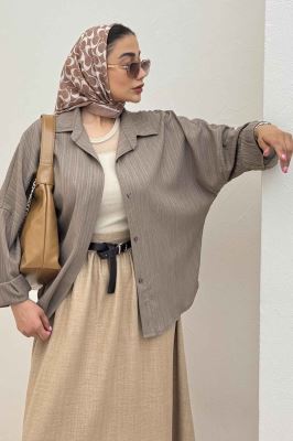 شومیز مانتویی کریشه پایین هلال