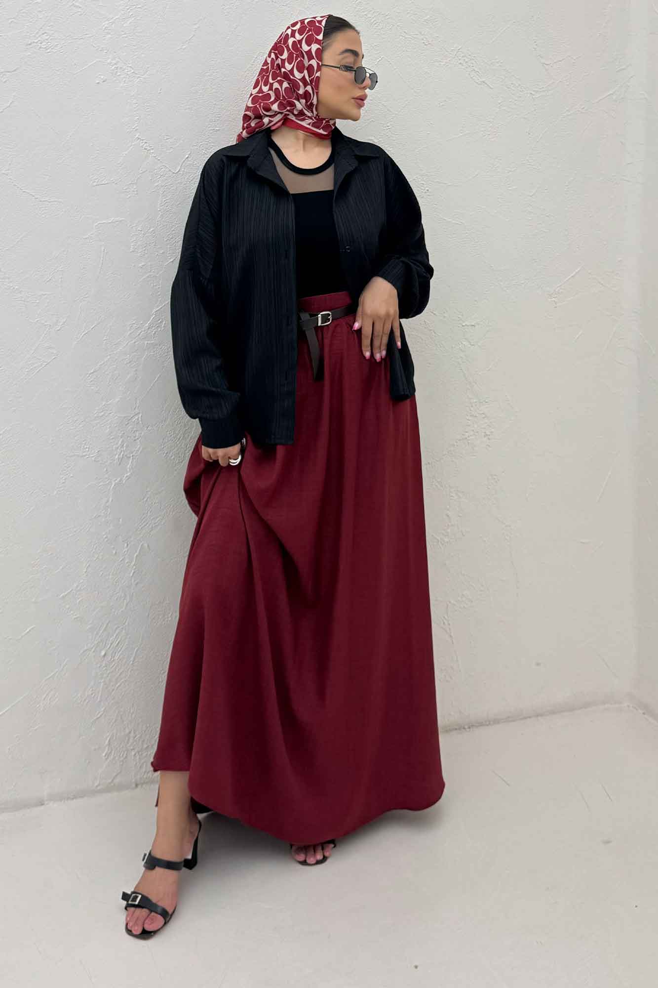 شومیز مانتویی کریشه پایین هلال