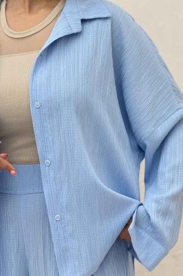 شومیز مانتویی کریشه پایین هلال