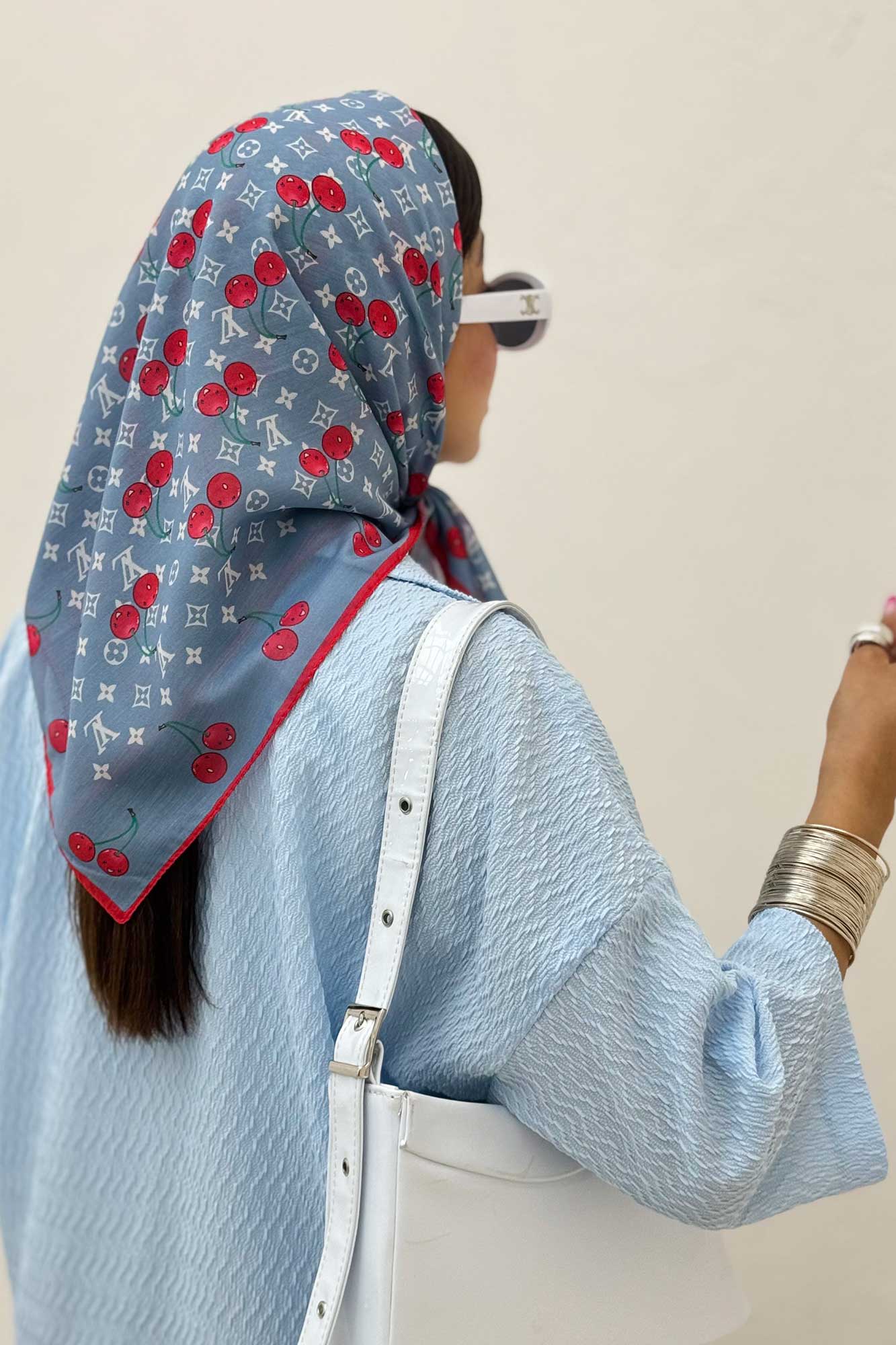 مینی اسکارف طرح گیلاس LV