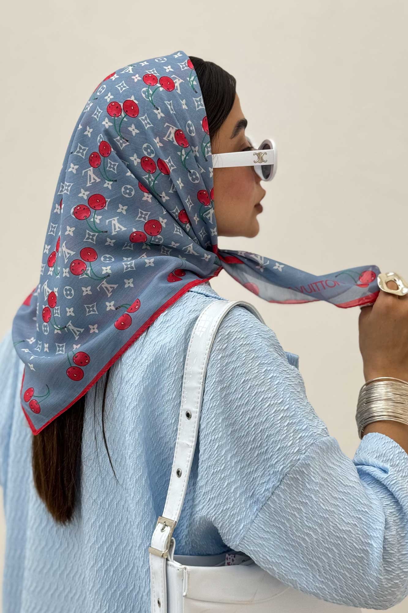 مینی اسکارف طرح گیلاس LV