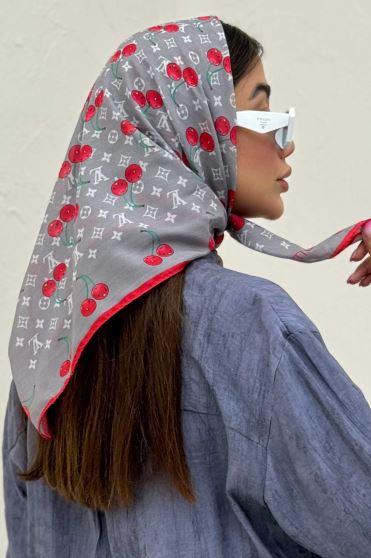 مینی اسکارف طرح گیلاس LV