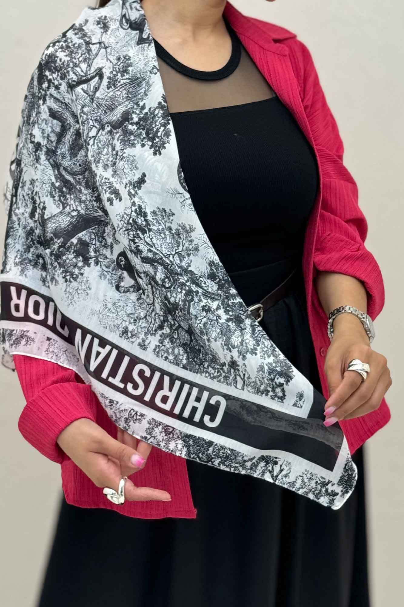 مینی اسکارف طرح CHIRISTIAN DIOR