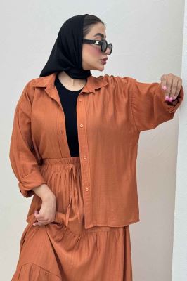 ست شومیز و دامن کریشه ناژین