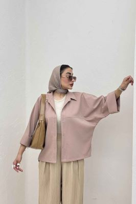 شومیز مانتویی پفکی مچ پهن