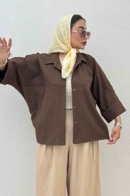 شومیز مانتویی پفکی مچ پهن