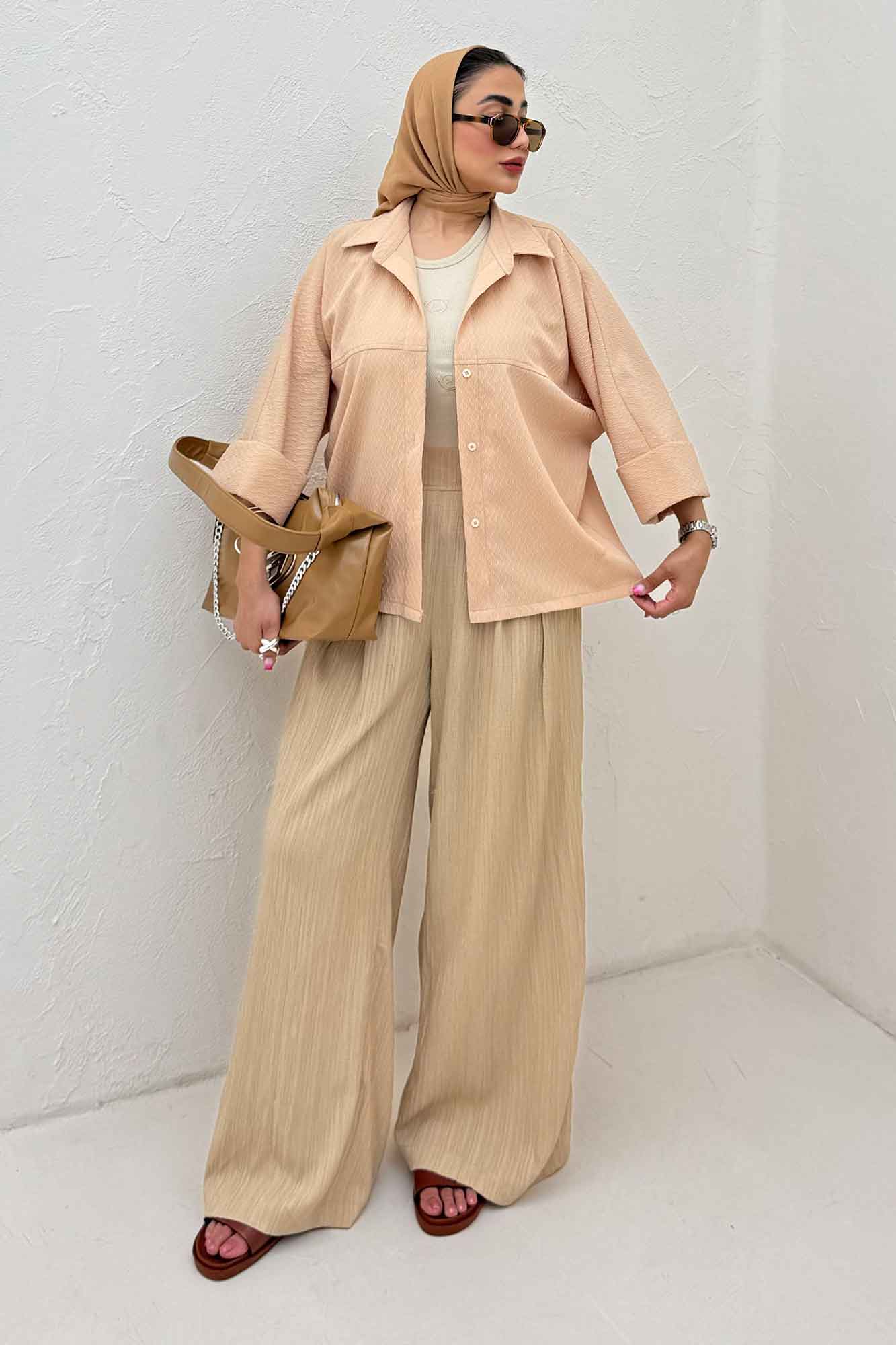 شومیز مانتویی پفکی مچ پهن